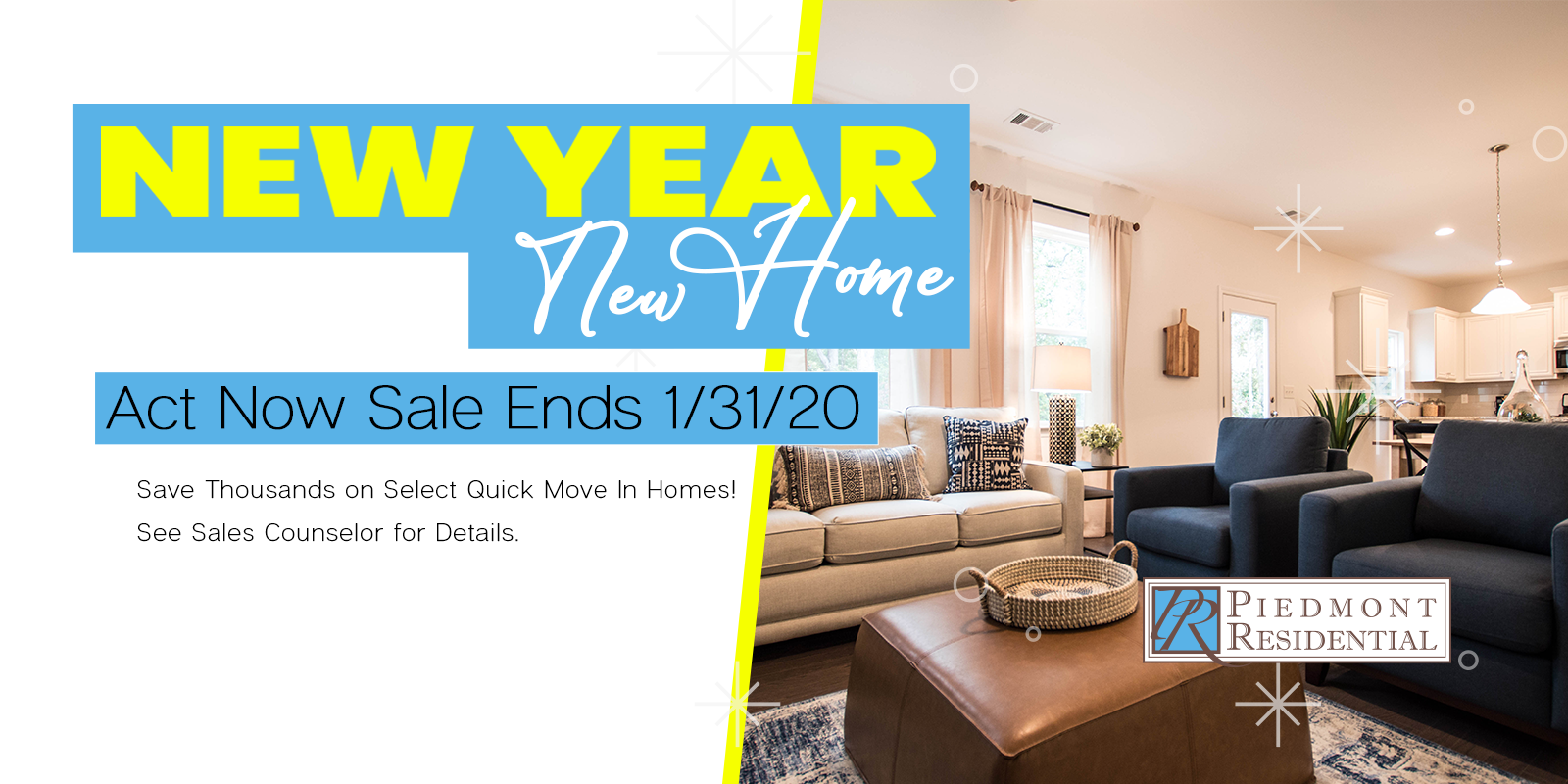 New Year, New Home Sales Event | Piedmont Residential