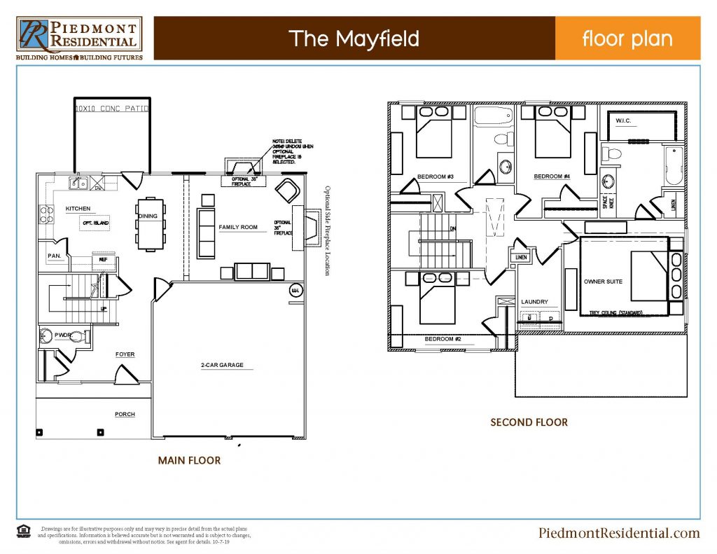 Mayfield - 2 Story House Plans in GA