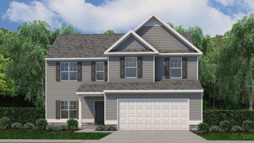 Fairfax Elv A - 2 Story House Plans in GA