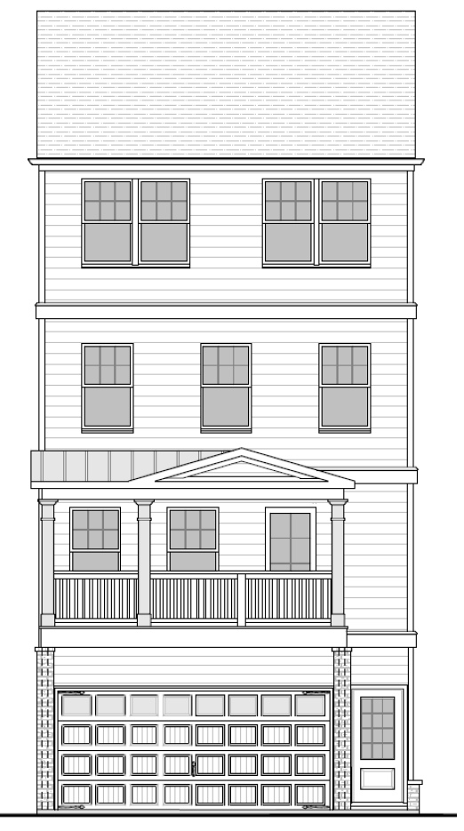 Bradford Unit B - 3 Story Townhouse Plans in GA